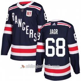 Män Ishockey New York Rangers Tröja Jaromir Jagr 68 Adidas 2017-2018 Marinblå 2018 Winter Classic Authentic